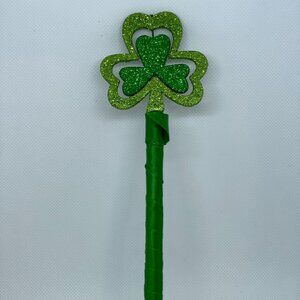Green St. Patrick's Day Shamrock Pin-Wheel Writing Pen (StP13)